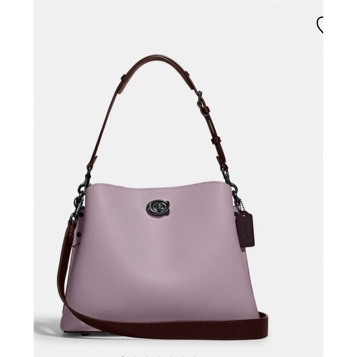Women`s Willow Pewter/ice Purple Multicolorblock Shoulder Bag C2590 by Coach