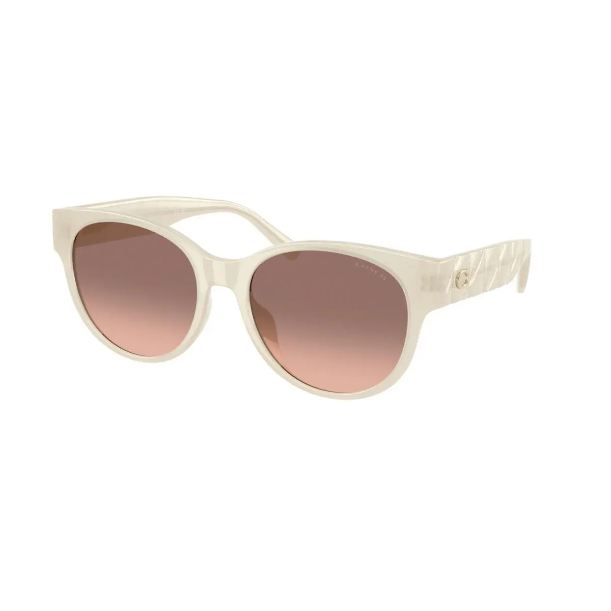 HC 8430 D Milky White / Brown Pink Gradient 588513 Size 56 Sunglasses by Coach
