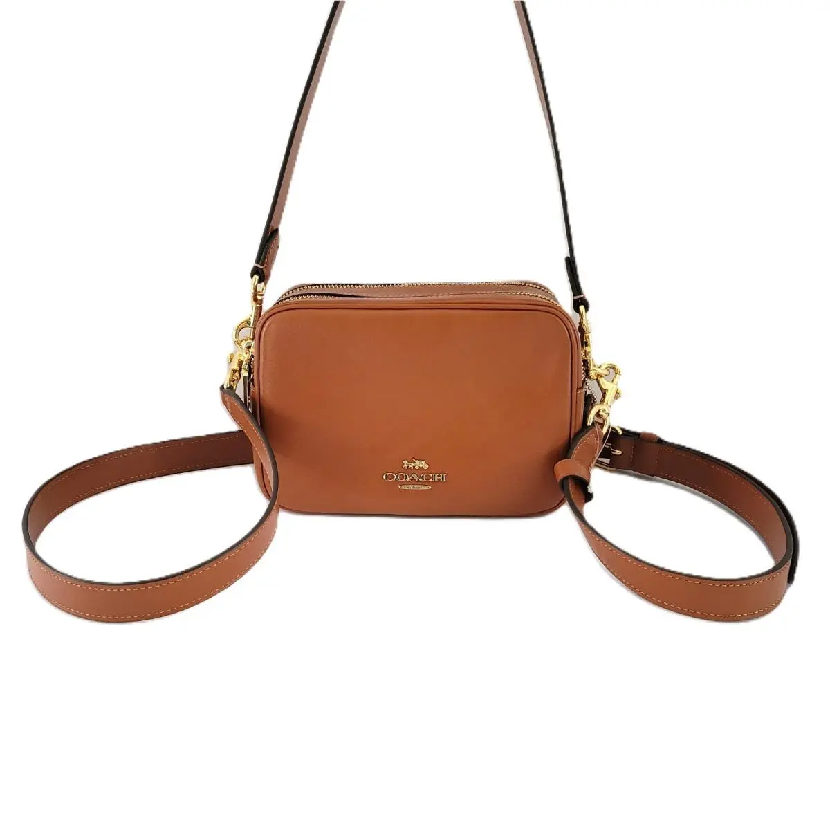 CEA02 Mini Carey Crinkle Leather Crossbody Bag Handbag Cinnamon by Coach