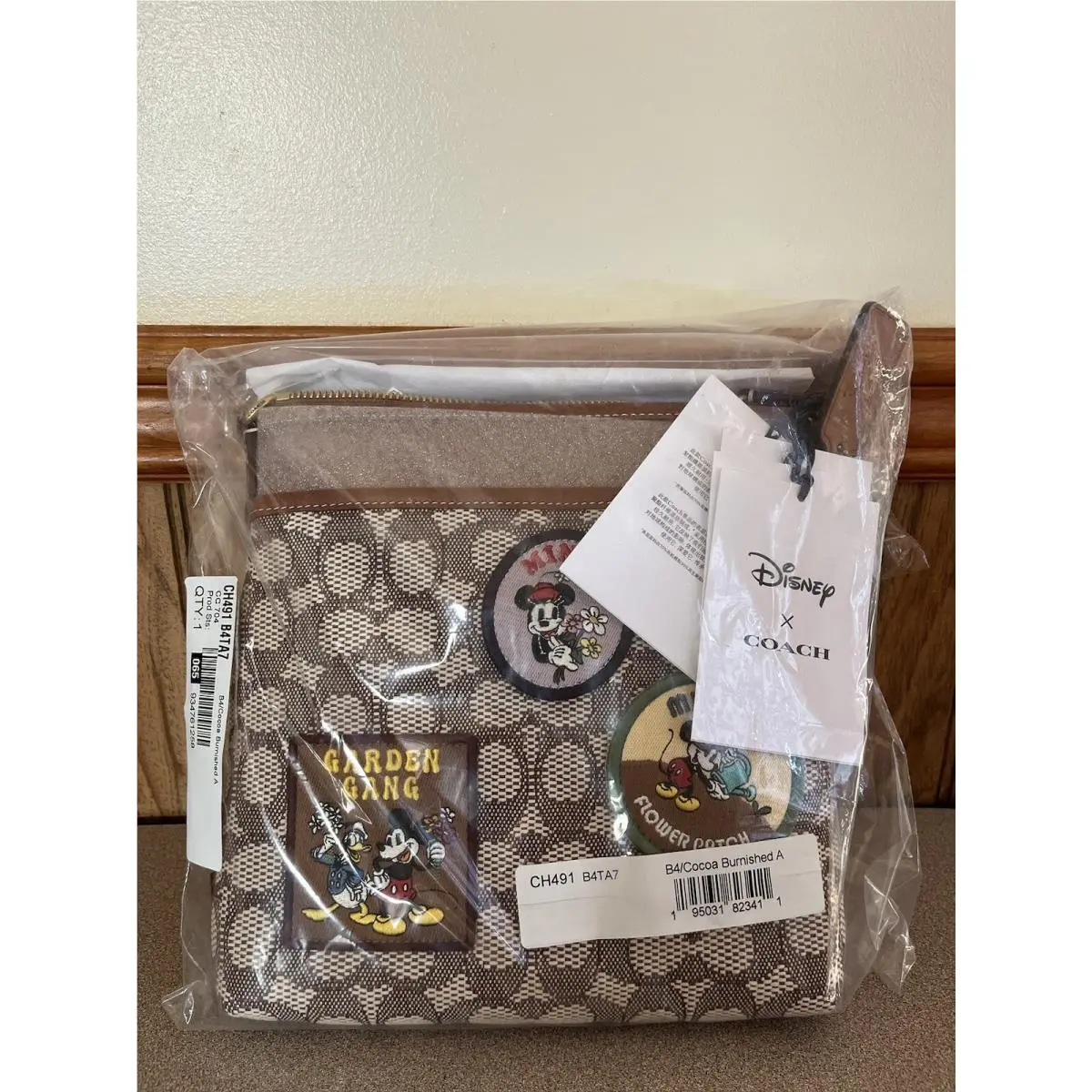 Disney x  Kitt Messenger Crossbody Textile Jacquard Patches CH 491 by Coach
