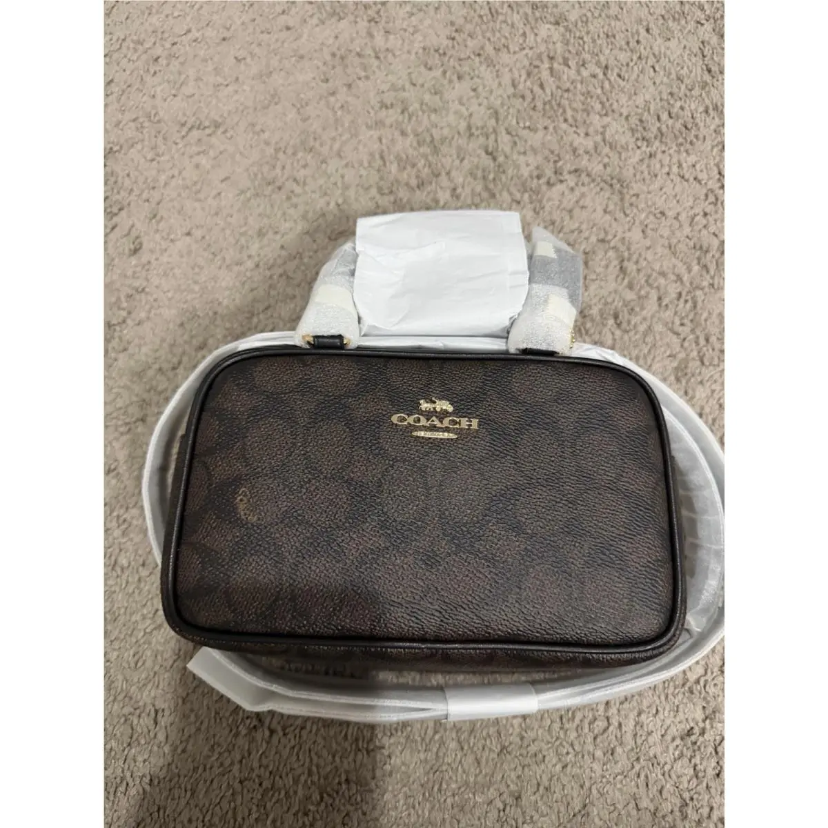 Satchel Crossbody Bag In Signature Canvas Walnut/black CW197 by Coach