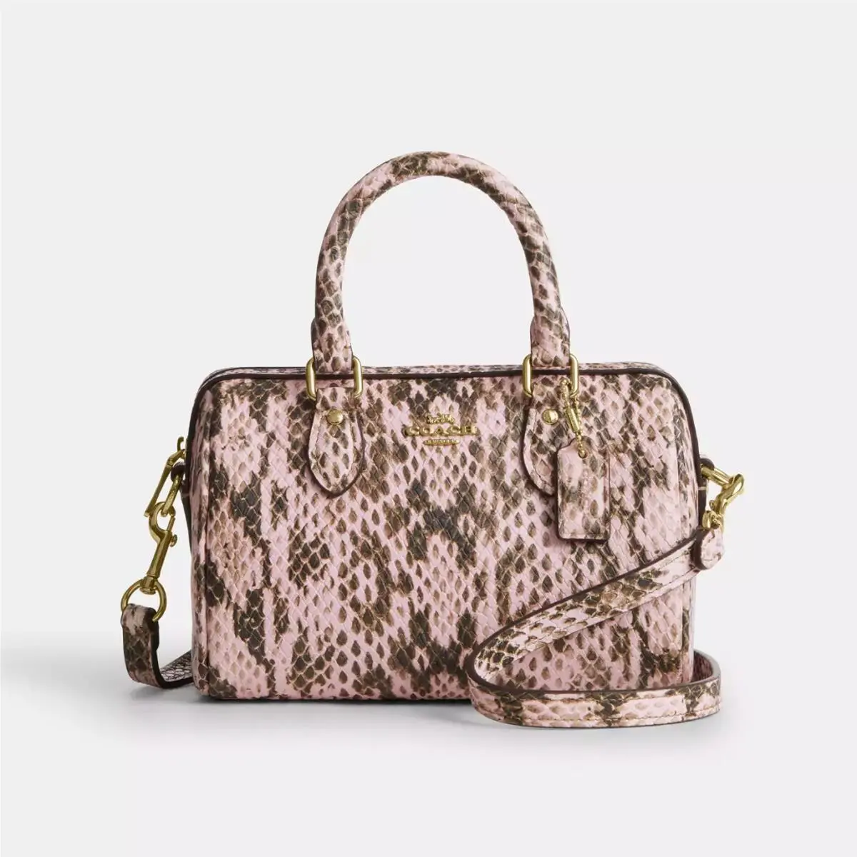 CDY32 Mini Rowan Crossbody Bag in Snake Embossed Leather by Coach