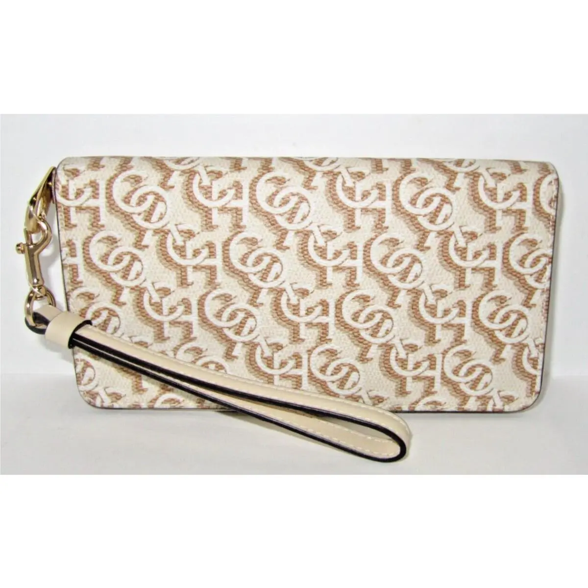 CF521 Long Zip Around Wallet Chalk Monogram Print by Coach