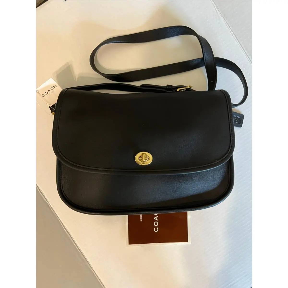 Vintage Black Leather City Shoulder Bag Purse 9790 by Coach