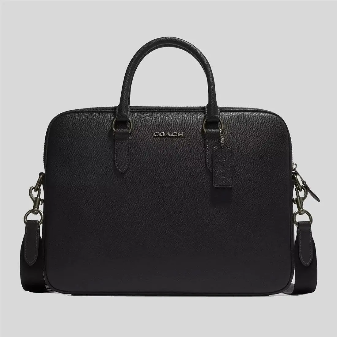 Leather Liam Compact Briefcase Shoulder Bag Organizer Laptop Tote by Coach