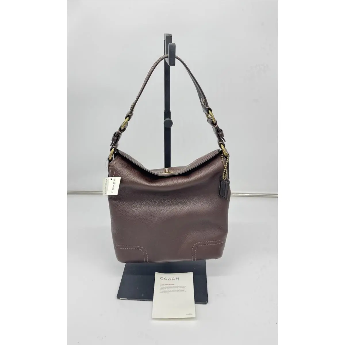 Chelsea Brown 10947 Pebbled Leather Turnlock Hobo Shoulder Y2K Vintage by Coach