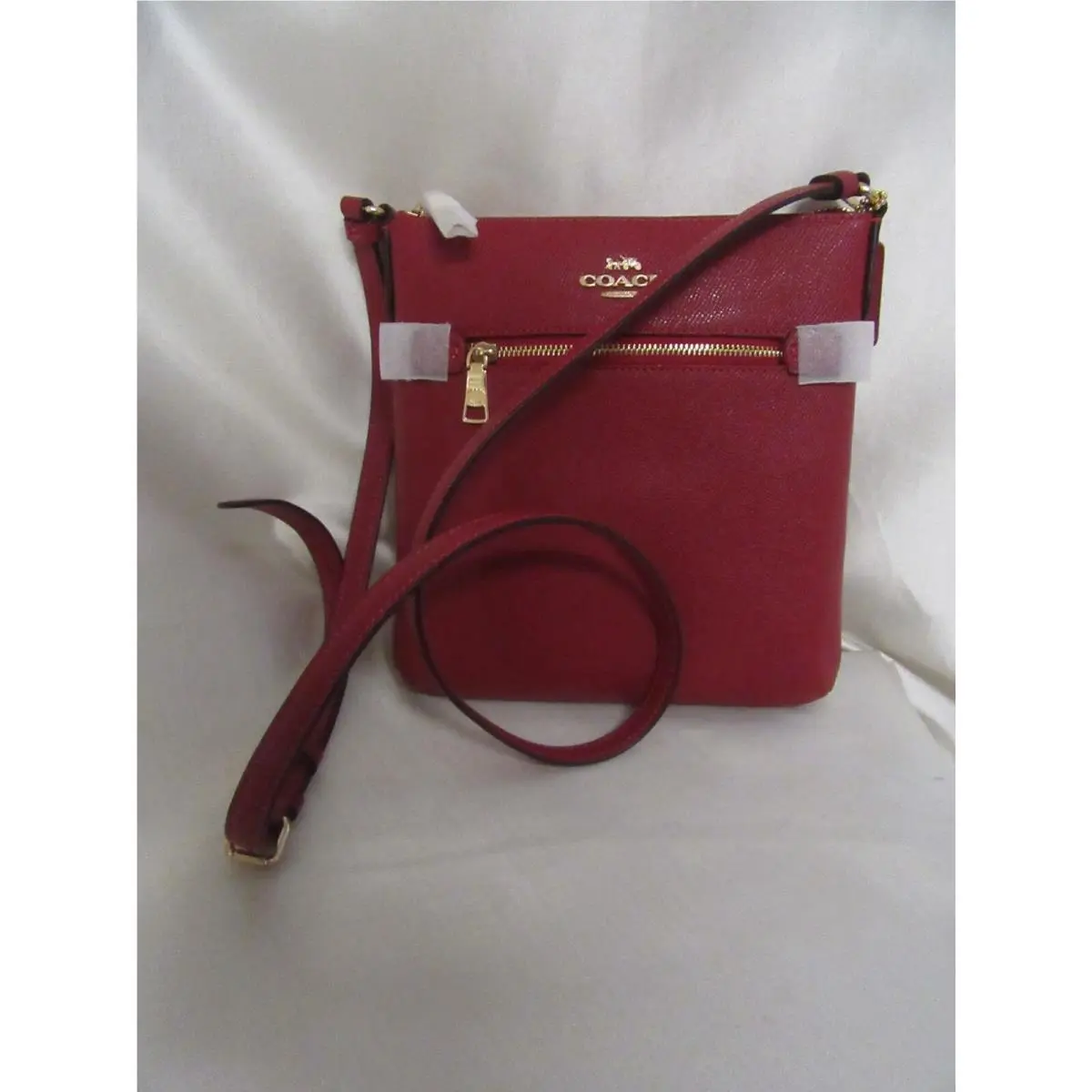 Women`s Coach Mini File Crossbody Handbag Red