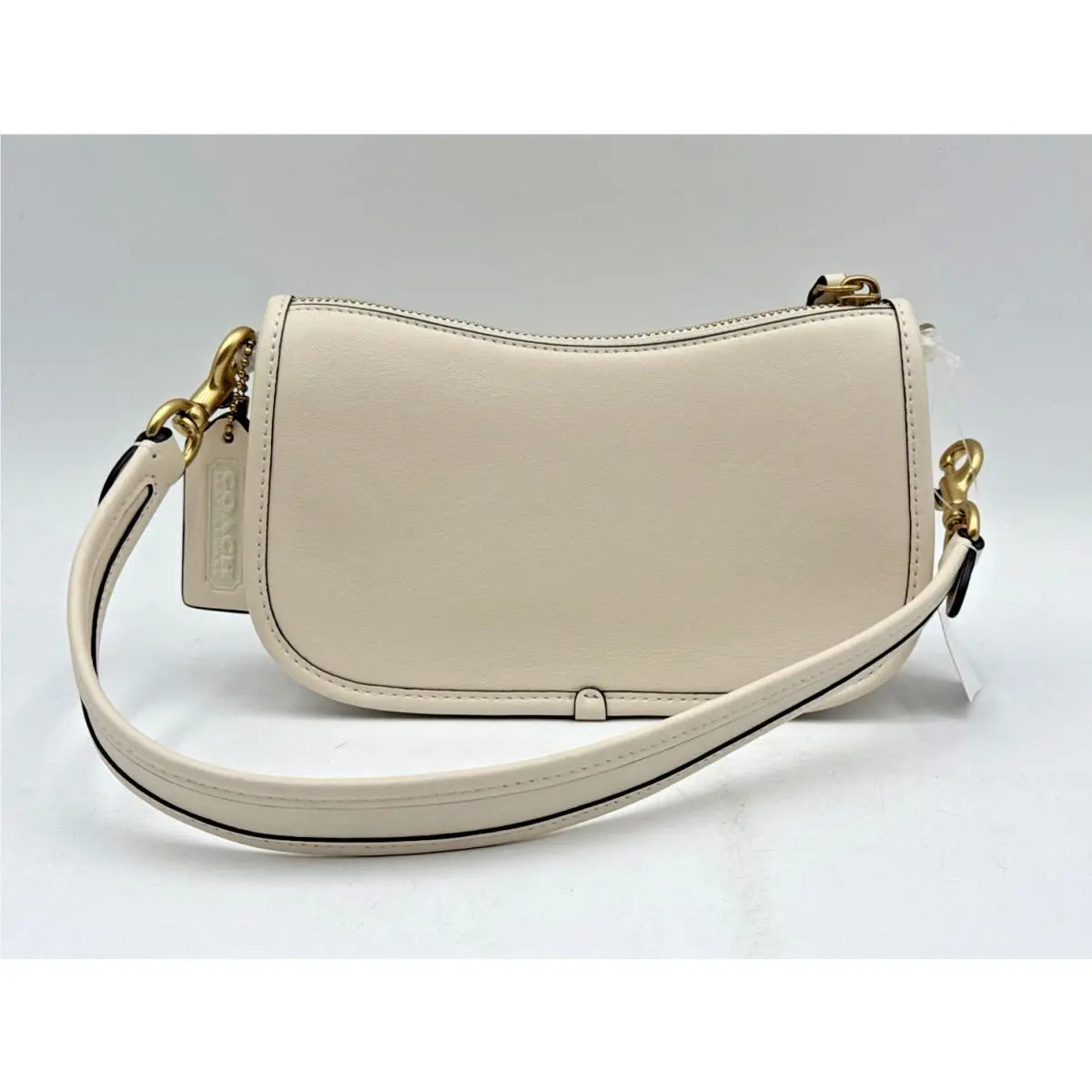 Women’s Glovetanned Leather Crossbody Bag The Swinger 20 Chalk by Coach