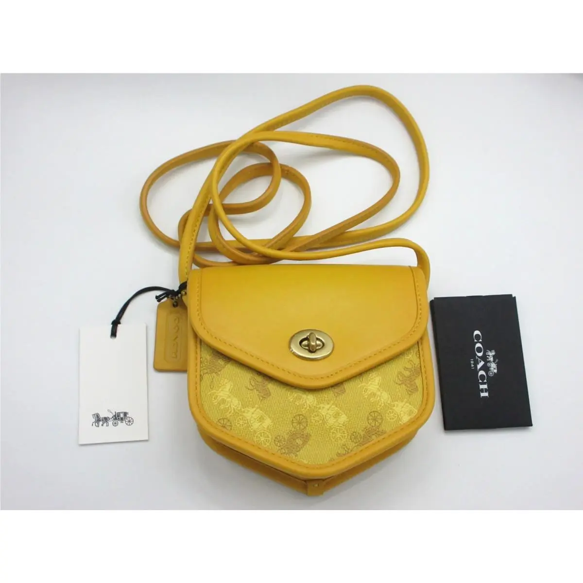 Horse Carriage Turnlock Flap 15 Crossbody Bag in Ochre Multi by Coach