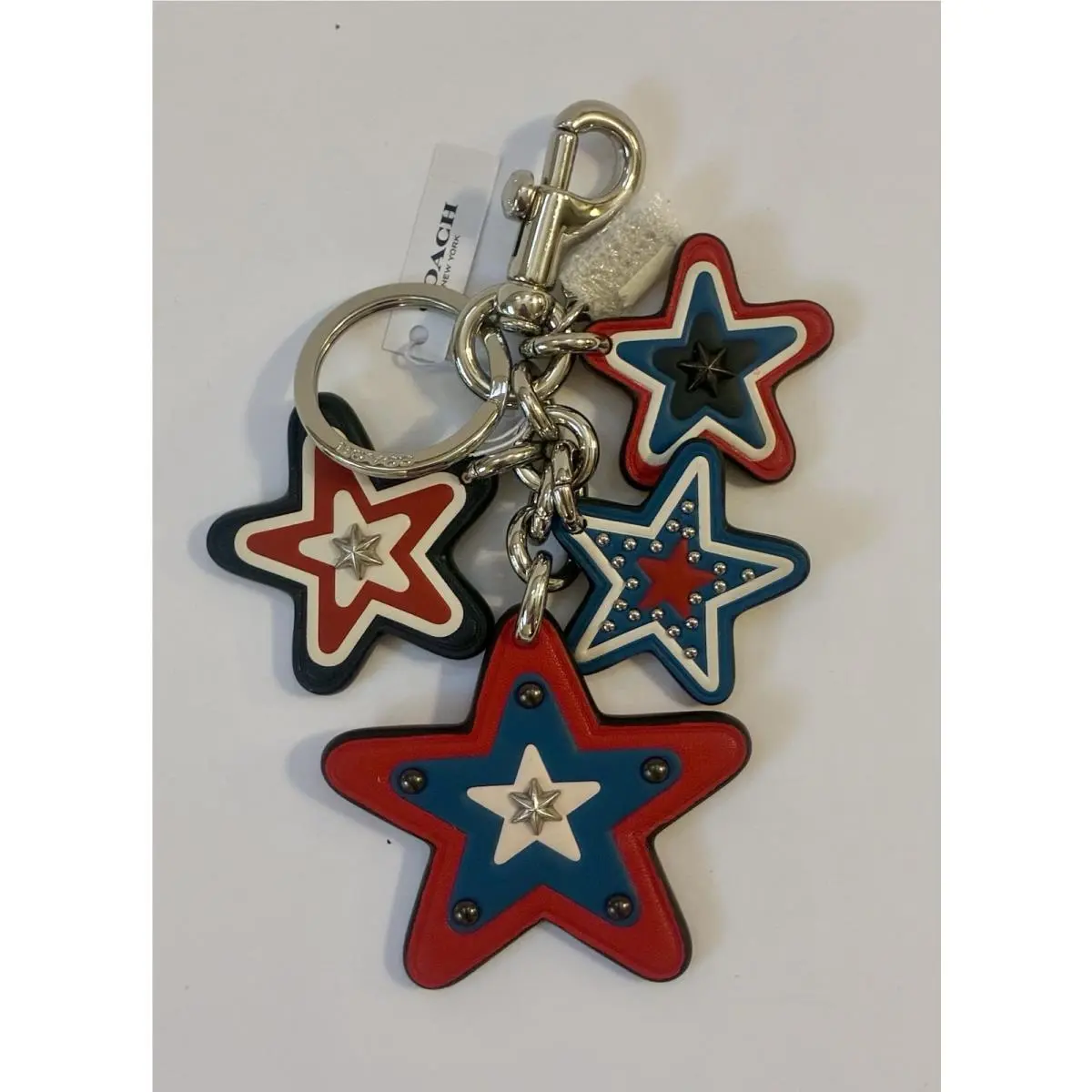 American Cluster Chunky Leather Star Bag Charm/keyring Multicolor by Coach