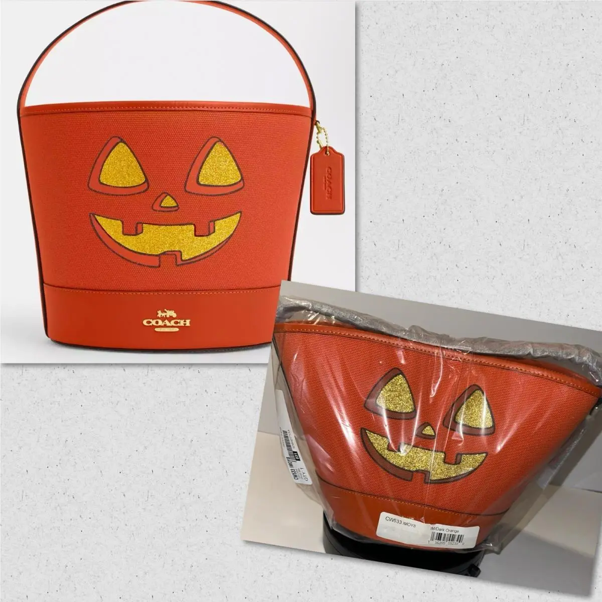 Halloween Pumpkin Trick or Treat Bucket Bag by Coach