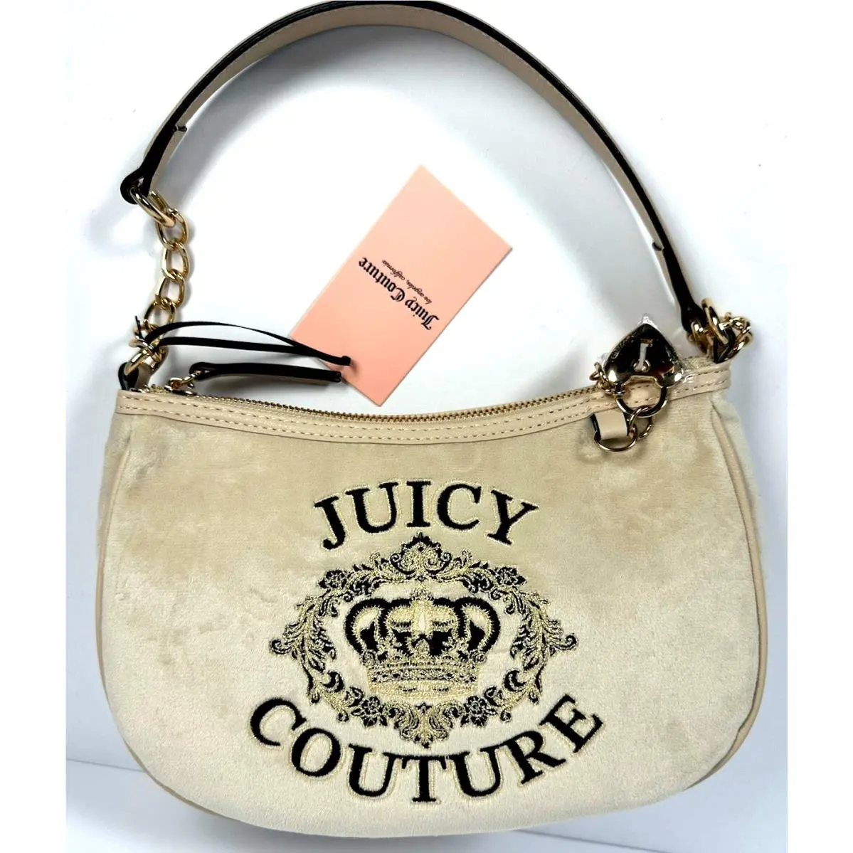 Falling For Juicy Sandstone Beige Shoulder Bag w Lock Key Charm by Juicy Couture