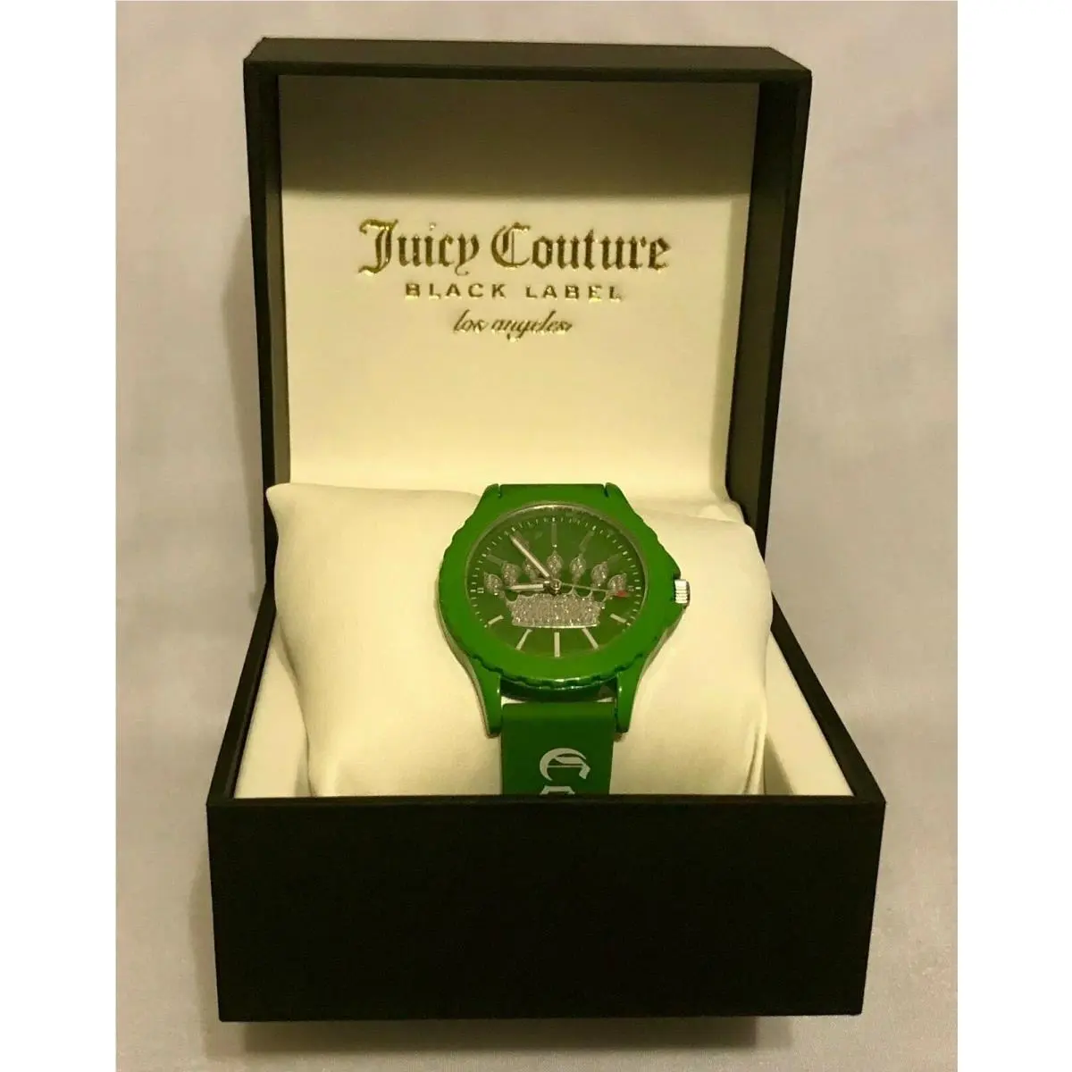 Black Label Women`s Glitter Accented Silicone Watch JC/1001GN by Juicy Couture