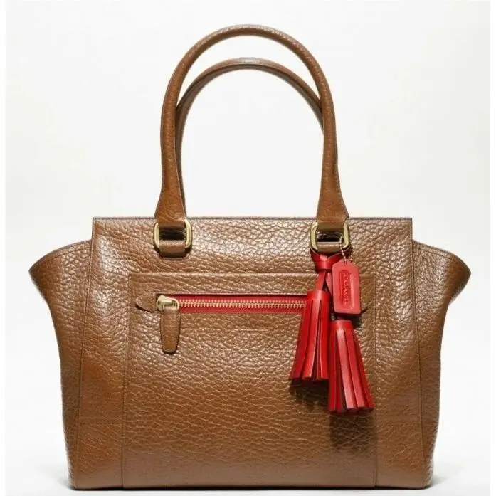 Legacy Textured Leather Medium Candace Carryall Bag 19926 Brown Camelian by Coach
