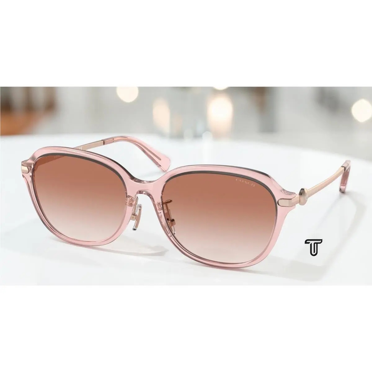 HC8332D 566613 C6199 Transparent Pink Pink Gradient 56mm Womens Sunglasses by Coach