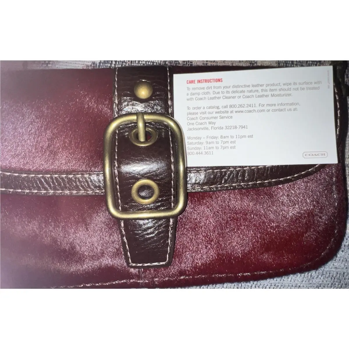 Legacy Burdeaux Haircalf w Brown Leather Trim Small Bag Wristlet Nwot by Coach