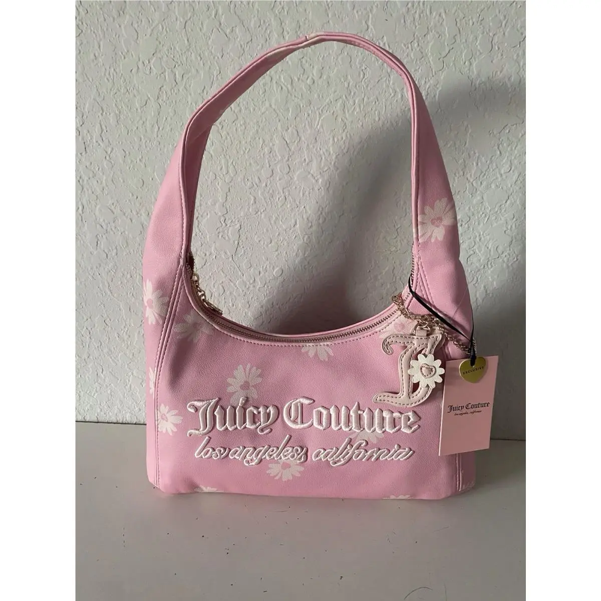 Daisy For Juicy Hobo/coho Shoulder Bag Flamingo Pink Classic by Juicy Couture