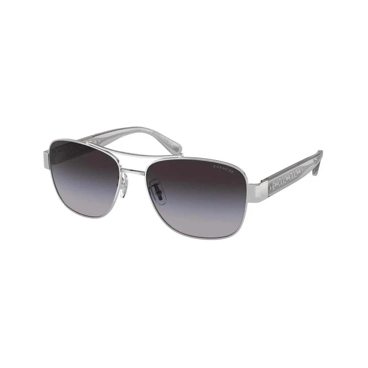 HC 7161 Cr617 Shiny Silver Grey Gradie 90018G Size 56 Sunglasses by Coach