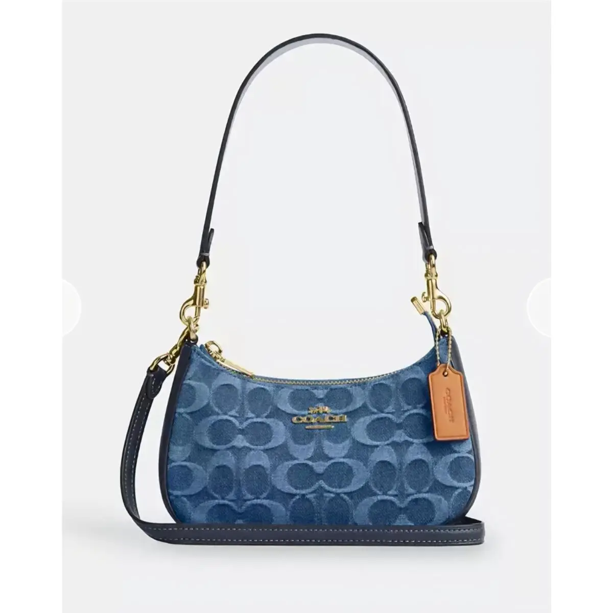 Teri Mini Crossbody Bag In Signature Denim Gold Indigo CDQ25 Handbag by Coach