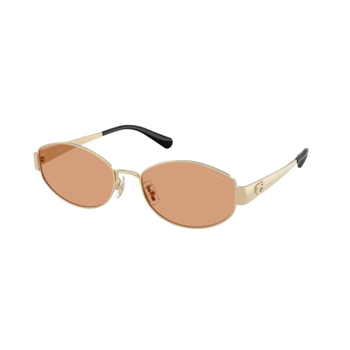 HC 7192 D Shiny Light Gold / Brown Solid 900584 Size 57 Sunglasses by Coach