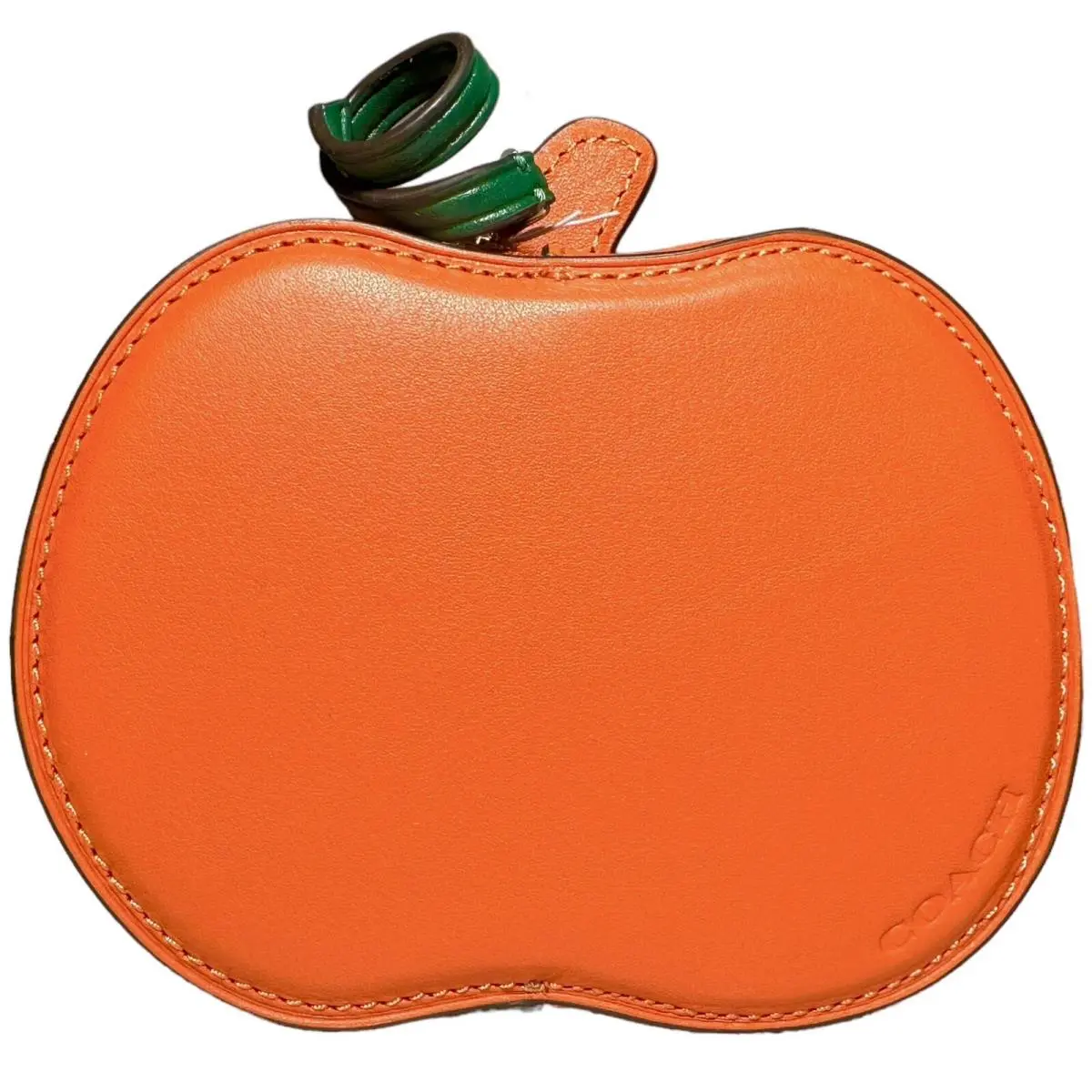 Coin Case Pumpkin 5”x3.75” Purse Bag Orange Halloween by Coach