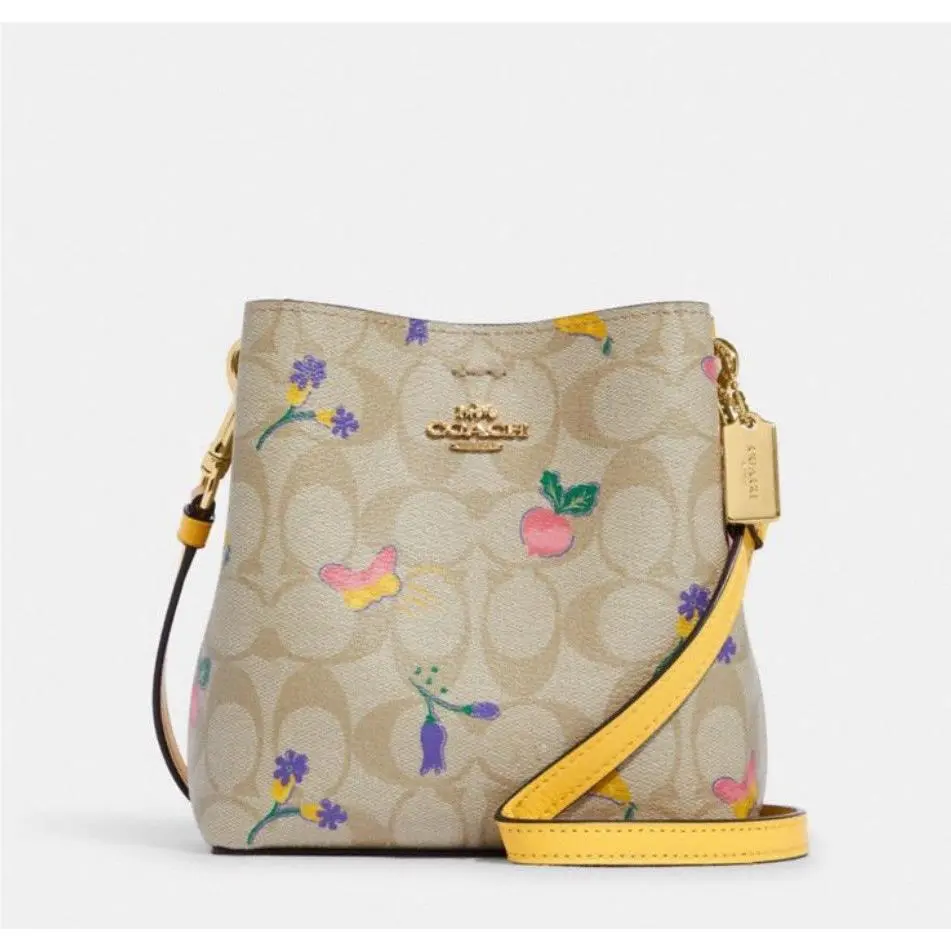 Mini Town Bucket Bag - Signature Canvas with Dreamy Veggie Print by Coach