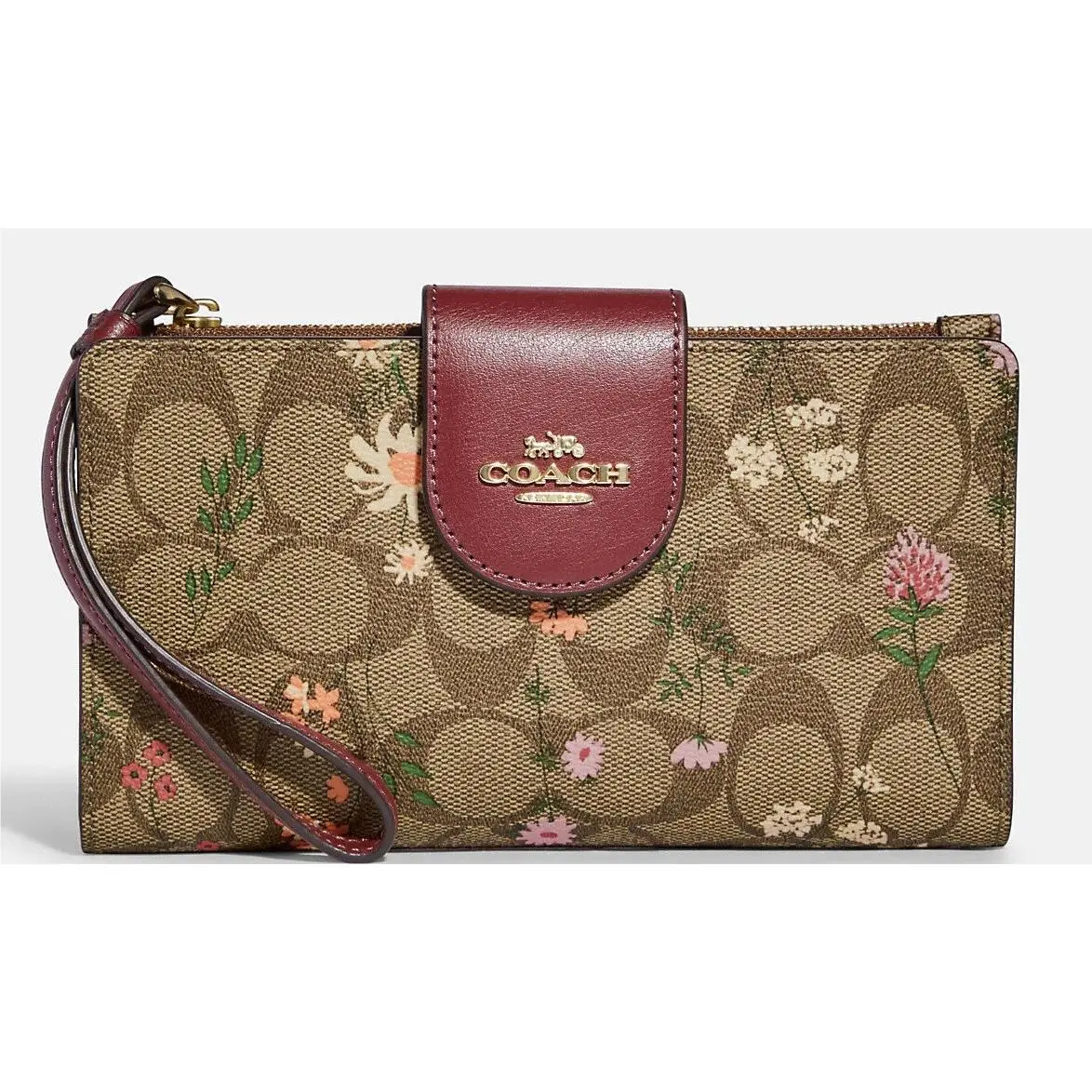 Wildflower Floral Tech Phone Wallet Wristlet Bag Package 8729 by Coach