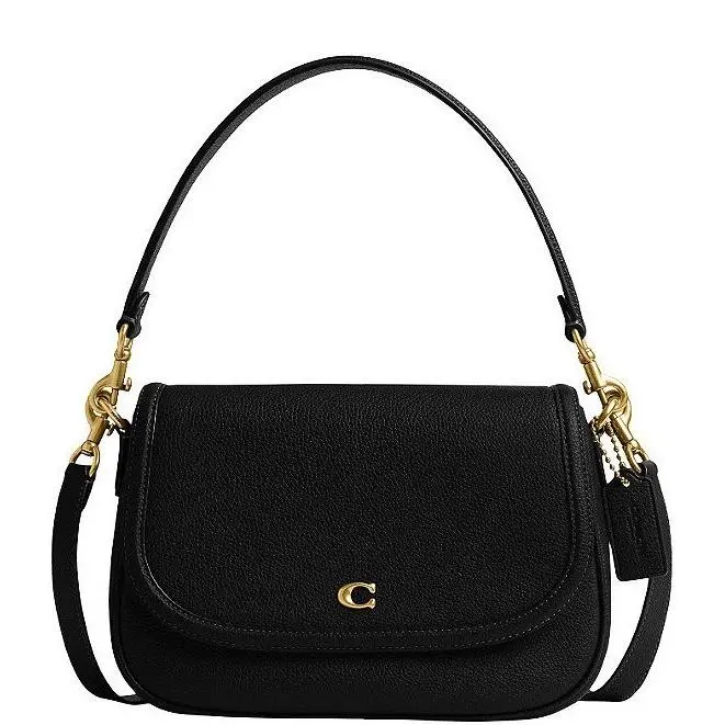 CU099 Legacy Small Leather Shoulder Bag Black by Coach