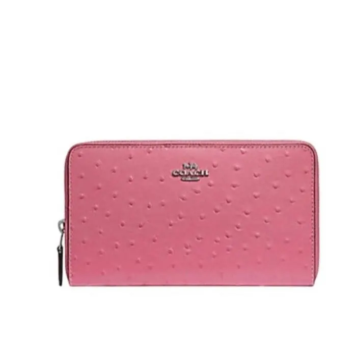 F39885 Embossed Continental Wallet Sv/strawberry by Coach