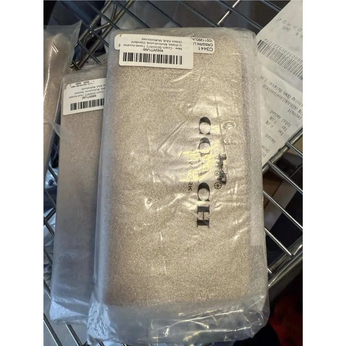 Zip Around Wallet Beige Leather by Coach