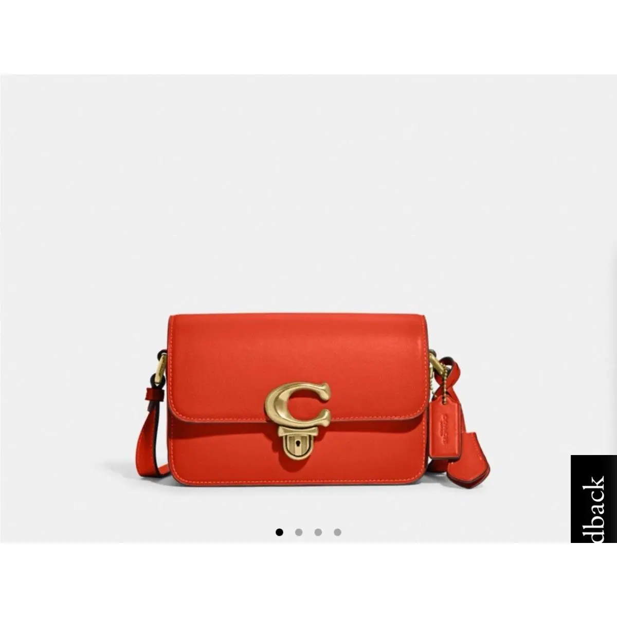 Glovetanned Leather Studio Shoulder Bag 19 Red/orange C7936 by Coach