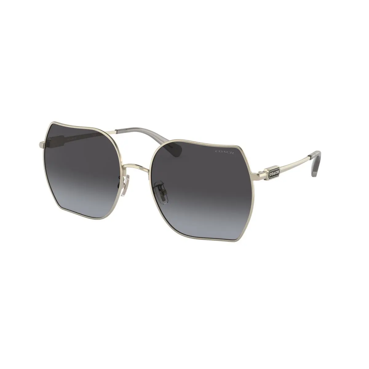 HC 7142 Cd476 Shiny Light Gold Grey Gr 90058G Size 58 Sunglasses by Coach