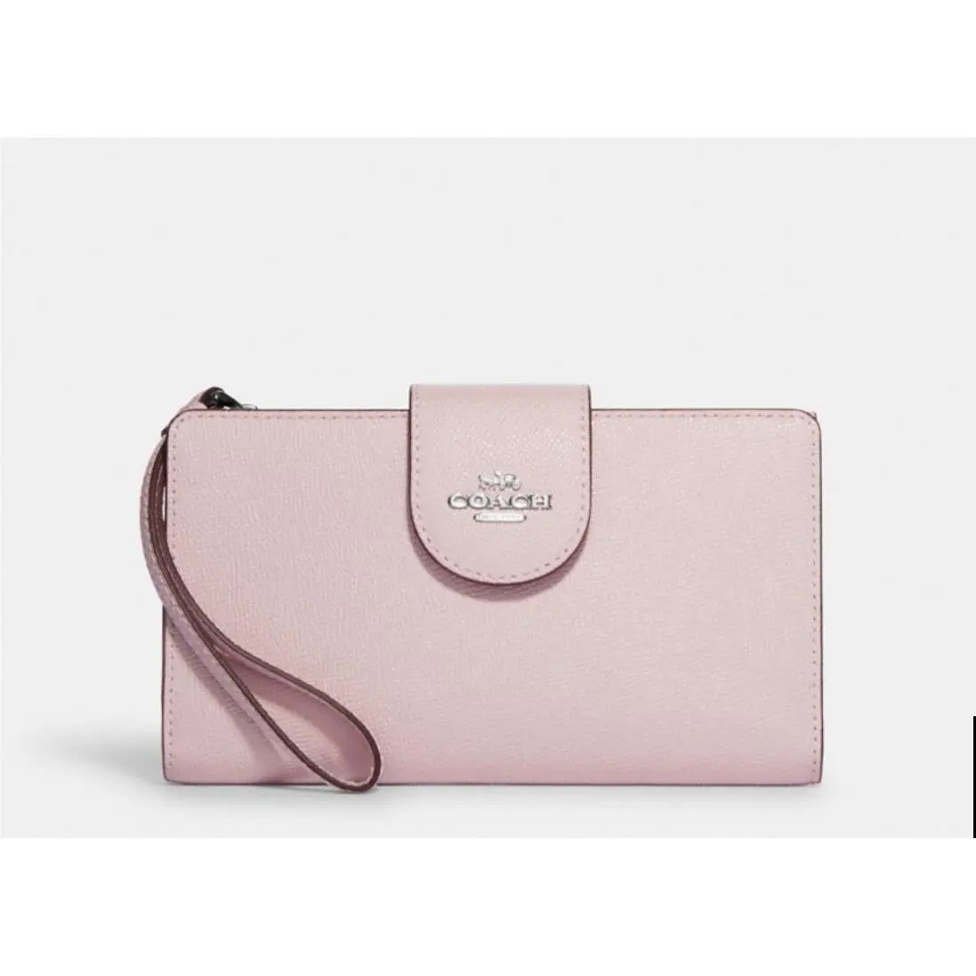 C2869 Ice Pink Large Phone Tech Leather Wallet Wristlet by Coach