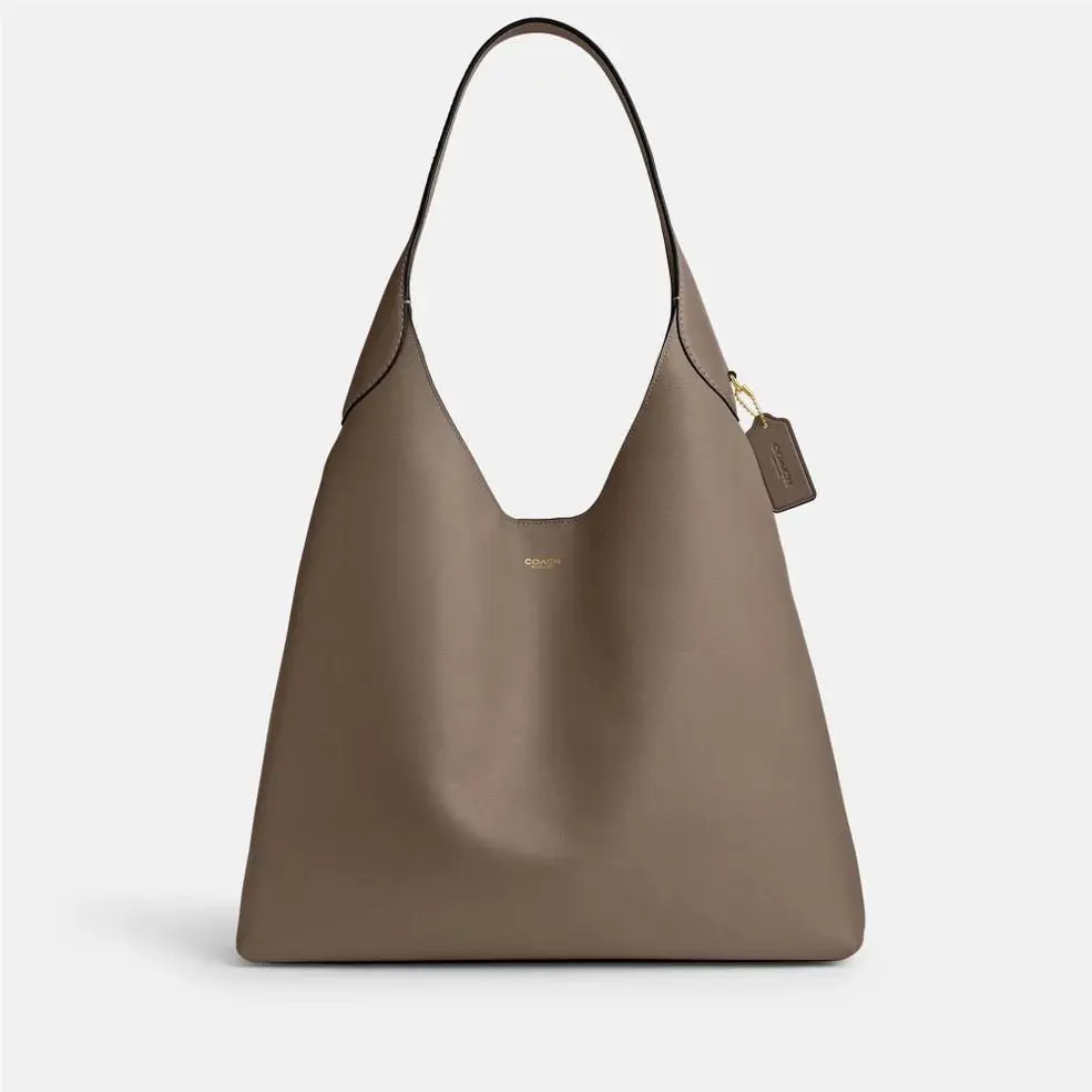 Dark Stone -  Brooklyn 39 Leather Shoulder Bag by Coach