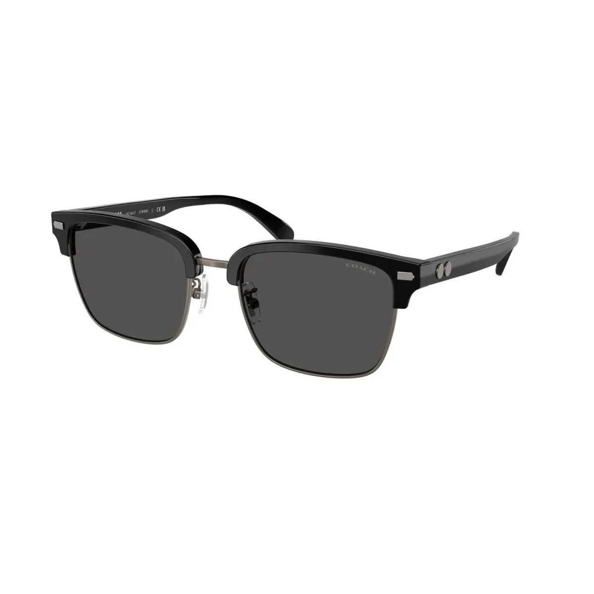 HC 8412 Gunmetal / Black Grey Solid 500287 Size 56 Sunglasses by Coach