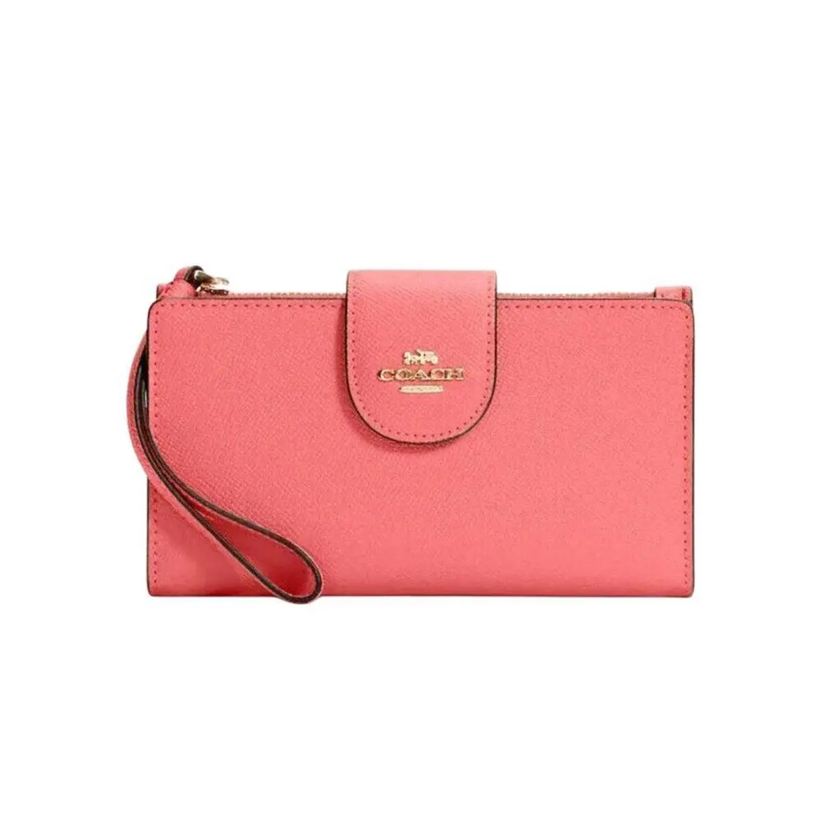 Tech Phone Wallet Large Leather Wristlet Purse Bag IN Pink Lemonade by Coach