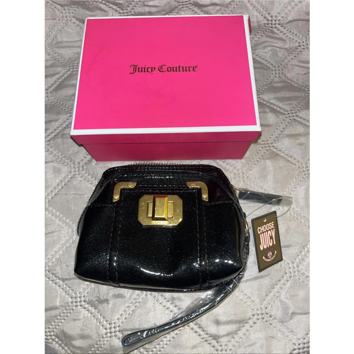 Black Patent Leather Wristlet Gift Set - Holiday 2011 Edition by Juicy Couture