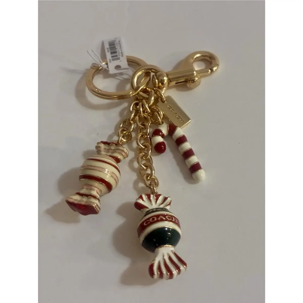Holiday Hard Candy Cluster Multicolor Bag Charm Key Chain Keyring by Coach