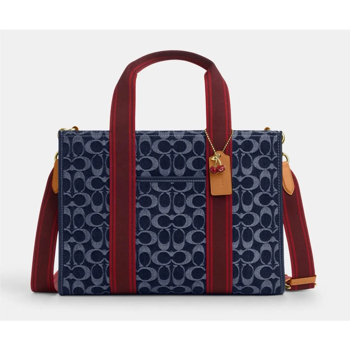 Smith Tote Bag In Signature Denim Denim/gold/den Gold/natural CY698 by Coach