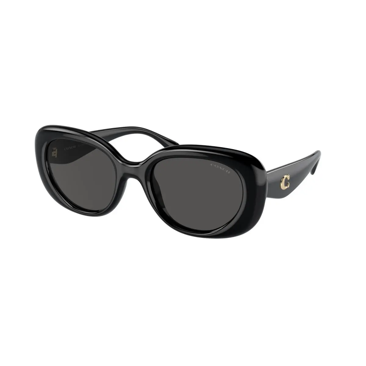 HC 8391 U Cr609 Black Grey Solid 500287 Size 53 Sunglasses by Coach