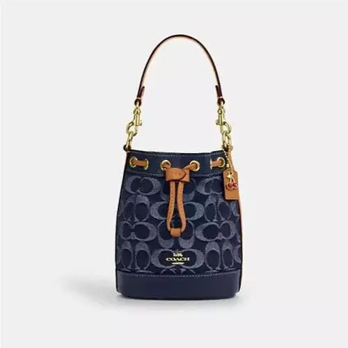 Mini Bucket Bag In Signature Denim cy740 by Coach