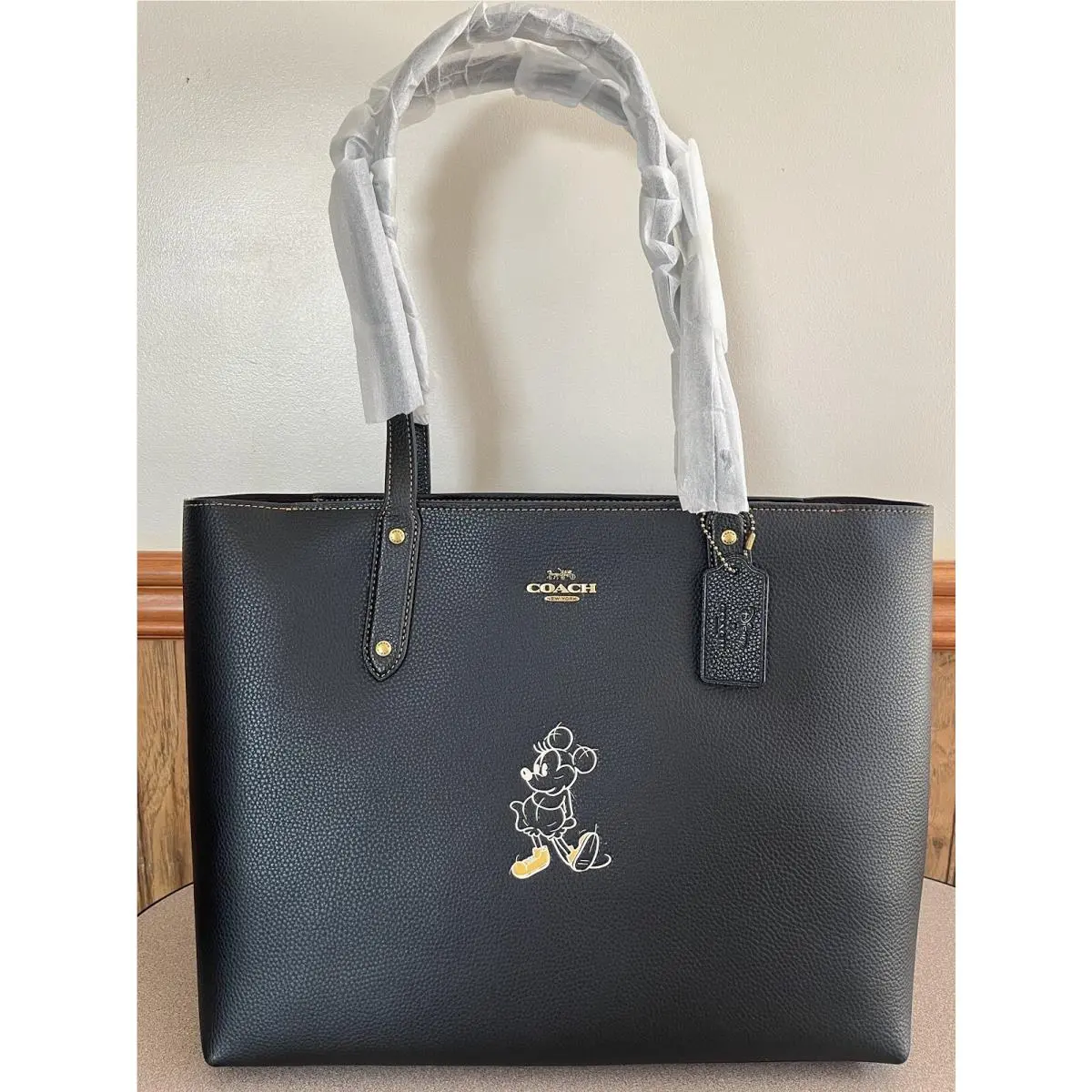 x Disney Central Tote with Zip Mickey Mouse Motif Style 89975 by Coach