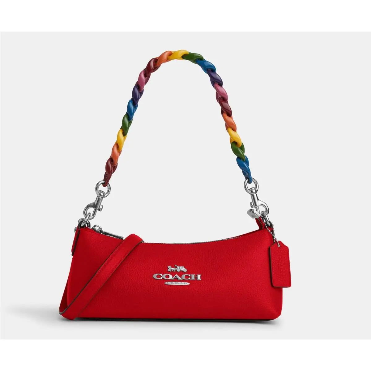 Charlotte Shoulder Bag Silver/bright Poppy Multi by Coach
