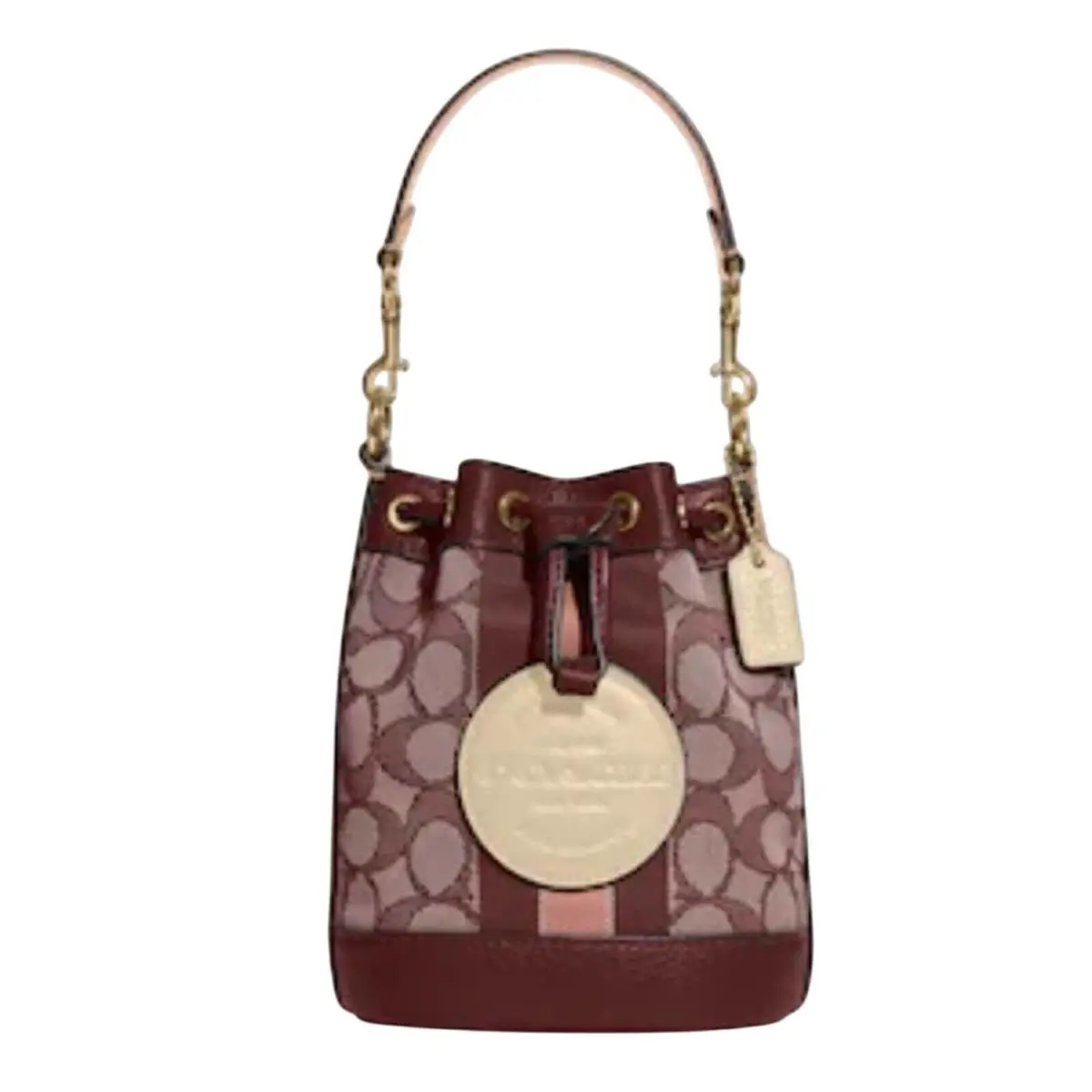 Mini Dempsey Bucket Bag IN Signature Jacquard with Stripe  Patch by Coach