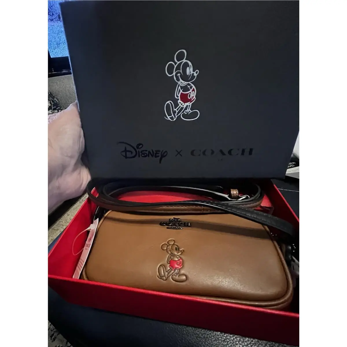 Disney x  Mickey Mouse Limited Edition Double Zip Crossbody Bag Box by Coach