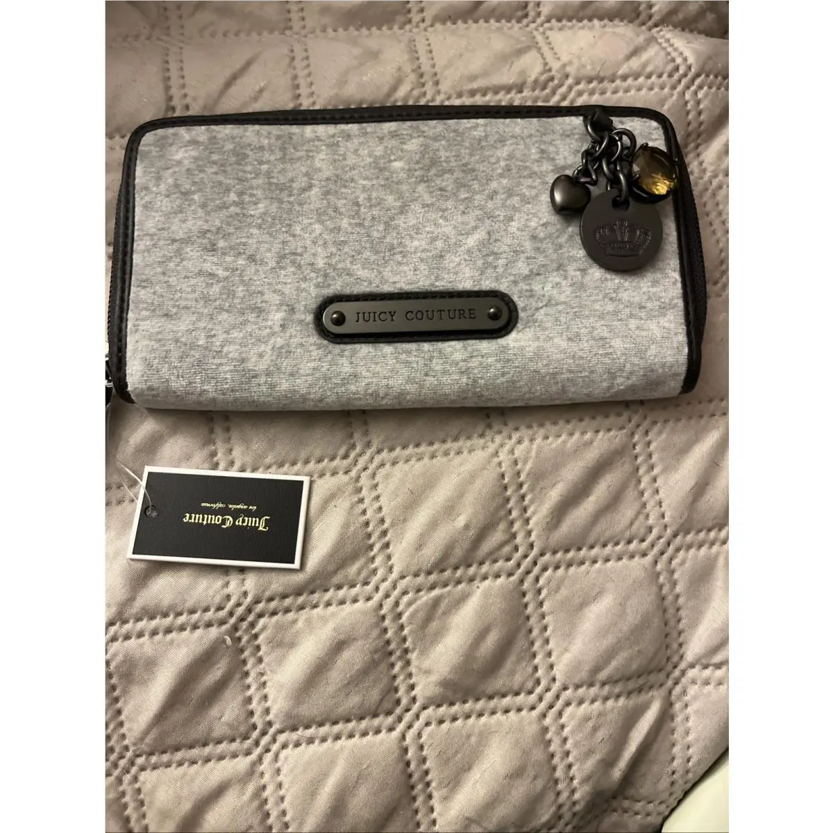 Go Steady Velour Zip Clutch Style YSRUO118 by Juicy Couture