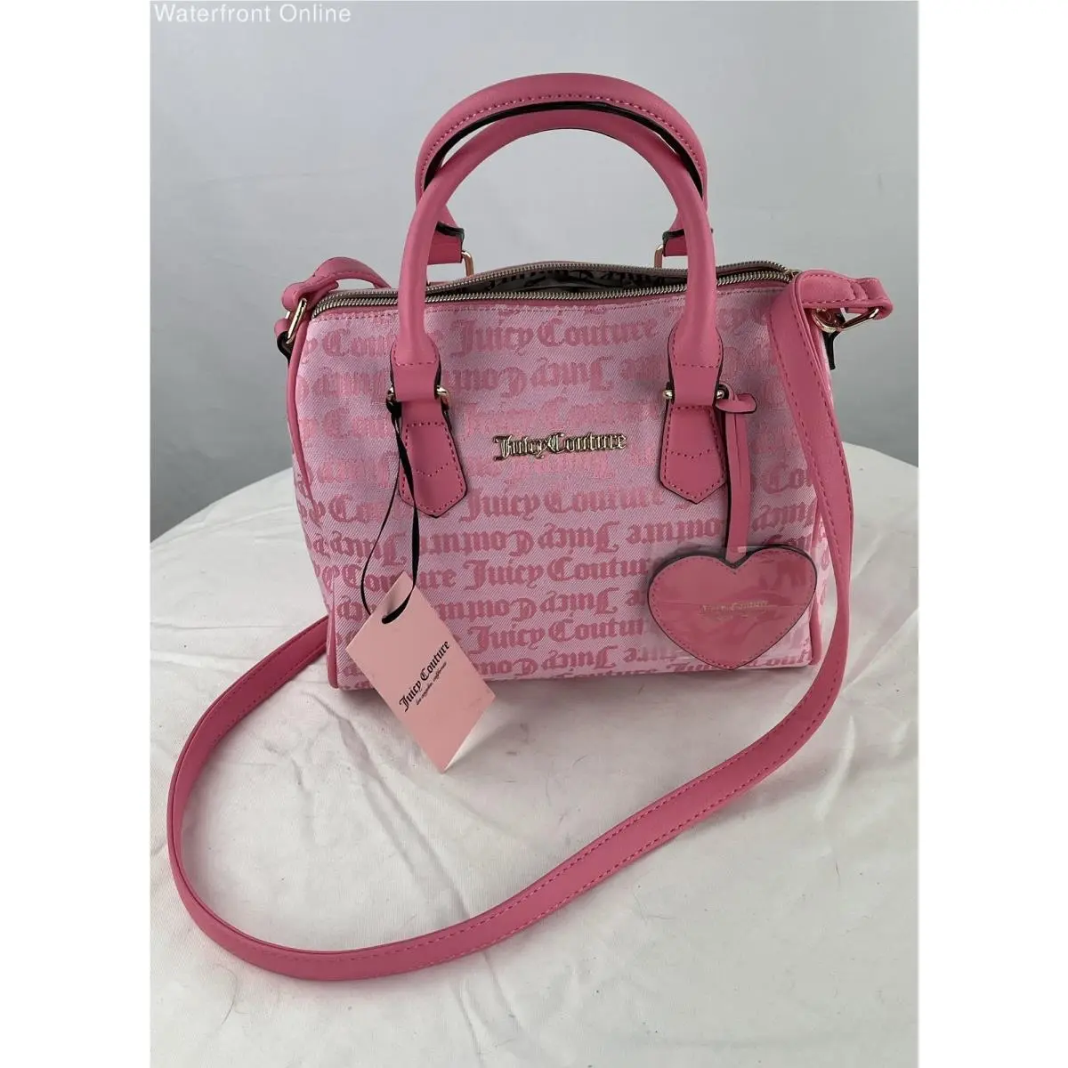 Pink Fame Satchel W/heart Charm Toiletrie Bag Included by Juicy Couture