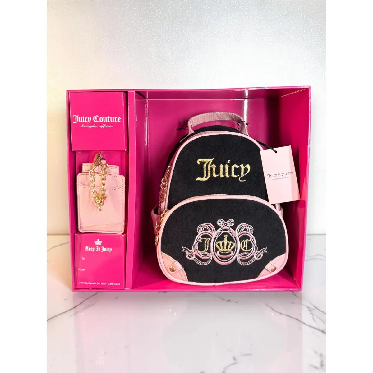 Heritage Mini Backpack Card Case 2-Piece Set by Juicy Couture