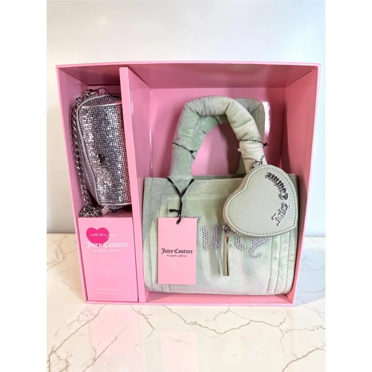 “big Spender” 3-Piece Sage Green Gift Set by Juicy Couture