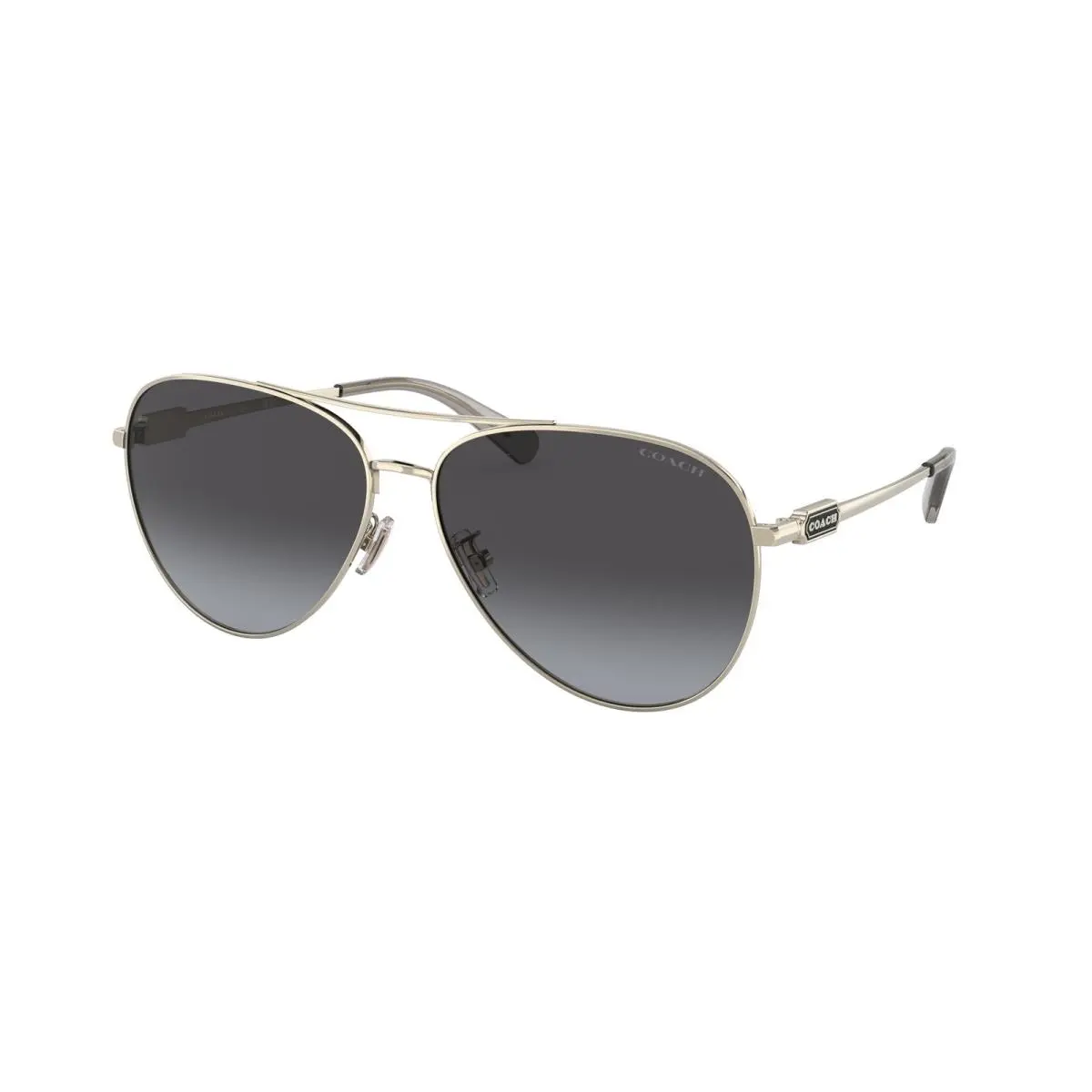 HC 7140 Cd474 Shiny Light Gold Grey Gr 90058G Size 61 Sunglasses by Coach